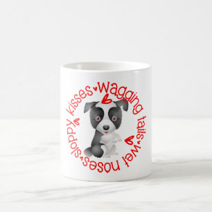Cute Border Collie, sloppy kisses Coffee Mug