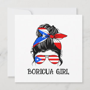 Cute Boricua Girl Puerto Rico Flag