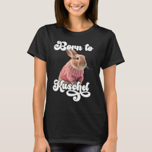 Cute Born to Cuddly Rabbit Retro Winter Ski Rabbit T-Shirt