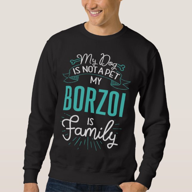 Cute Borzoi  Family Dog  for Women Men Sweatshirt (Front)