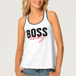 Cute Boss Lady Graphic Girls Womens Tank Top<br><div class="desc">Cool Cute Boss Lady Graphic Girls Womens Tank Top Tee Shirt. Cute Graphic Womens girls girlfriend Tank Top Design. Trendy Girls, Womens Tank Top .THis is a Print over shirt and all parts of shirts may be customised. You can Customise further by adding your own design, text or by changing...</div>