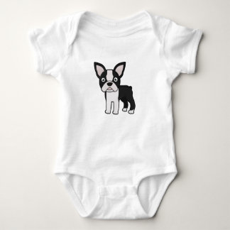 Cute Boston Terrier Baby Bodysuit