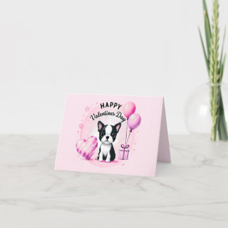 Cute Boston Terrier Birthday Card 