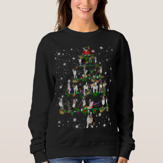 Cute Boston Terrier Christmas Tree Fairy Light Sweatshirt