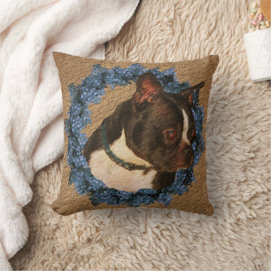 Cute Boston Terrier Dog Cushion