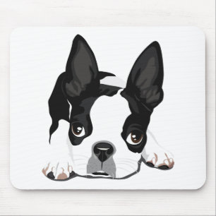 Cute Boston Terrier Gift Puppy Dog Lover Mouse Pad