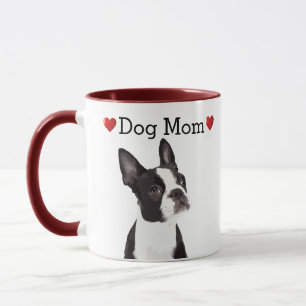 Cute Boston Terrier Heart Dog Mum Puppy Mug