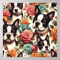 Cute Boston Terrier Illustration