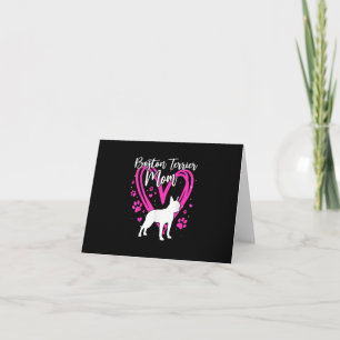 Cute Boston Terrier Mum For Mothers Day Gift Thank You Card