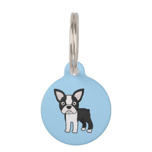 Cute Boston Terrier Pet Tag