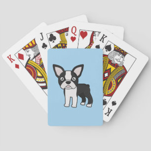 Cute Boston Terrier Playing Cards
