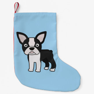 Cute Boston Terrier Small Christmas Stocking