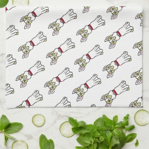 Cute Boston Terrier Tea Towel