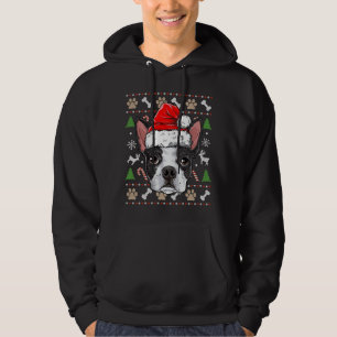 Cute Boston Terrier Ugly Christmas Sweater Santa