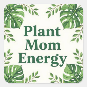 Cute Botanical Designs for Plant Moms Square Sticker