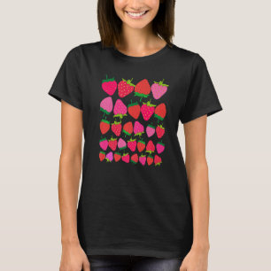 Cute Botanical Fruitarian Berry Strawberries Fruit T-Shirt