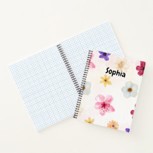Cute Botanical Illustration with a Dreamy Floral Notebook