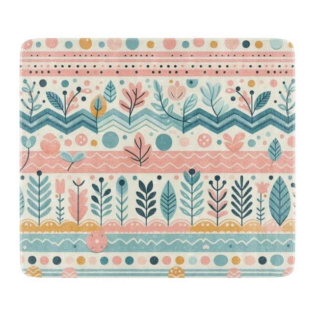 Cute Botanical Kitchen Decor Cutting Board (Front)