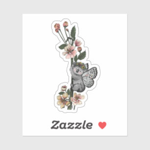Cute Botanical Koala Beary Watercolor Illustration