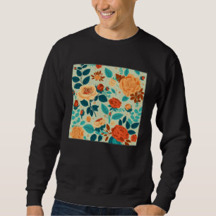 Cute Botanical Roses Illustration Gorgeous Flower  Sweatshirt