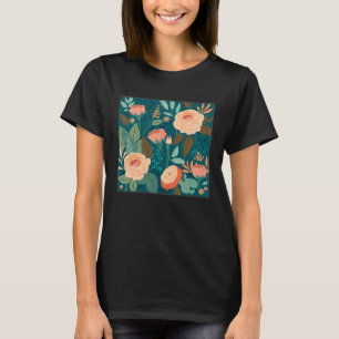 Cute Botanical Roses Illustration Gorgeous Flower T-Shirt