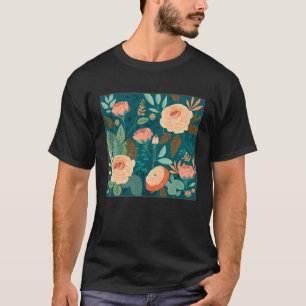 Cute Botanical Roses Illustration Gorgeous Flower  T-Shirt