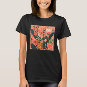 Cute Botanical Roses Illustration Gorgeous Flower T-Shirt