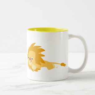 Cute Bouncy Cartoon Lion Mug