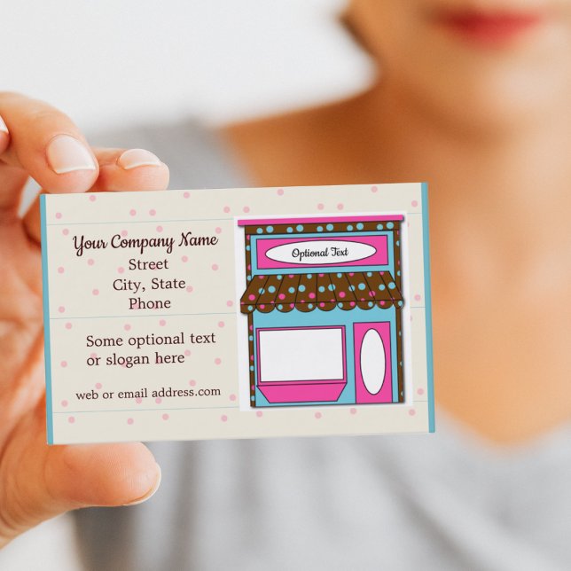 Cute Boutique Storefront Business Card (Creator Uploaded)