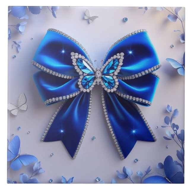 Cute bow Ceramic Tile (Front)