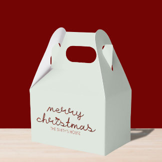 Cute Bow Christmas Favour Box