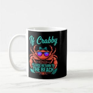 Cute Bow Crab Sungles Beach Vacation Quote Coffee Mug