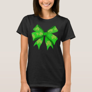 Cute Bow Girls Irish St Patricks Day Kids   3 T-Shirt