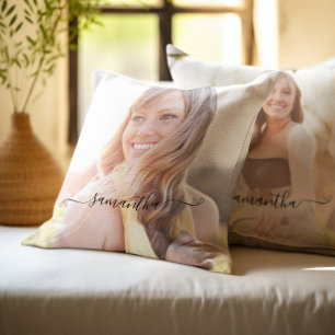 Cute Bow Signature Name Cushion