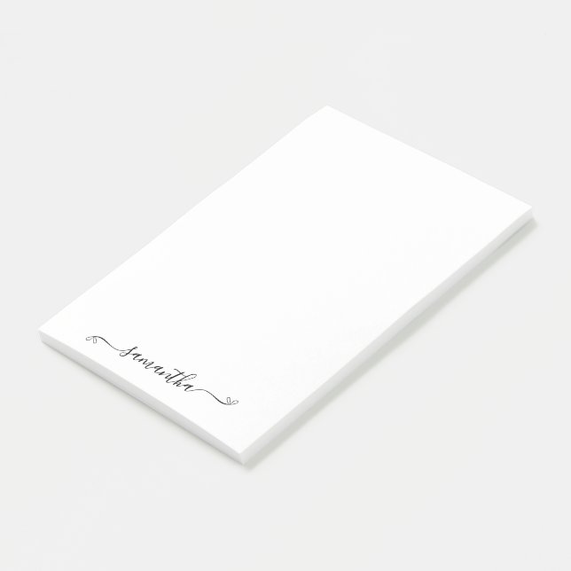 Cute Bow Signature Name Post-it Notes (Angled)
