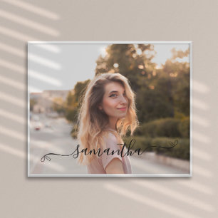 Cute Bow Signature Name Poster