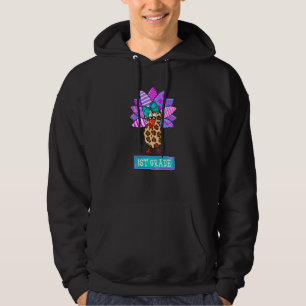 Cute Bow Tie Turkey For Girls 1st Grade Teacher Th Hoodie
