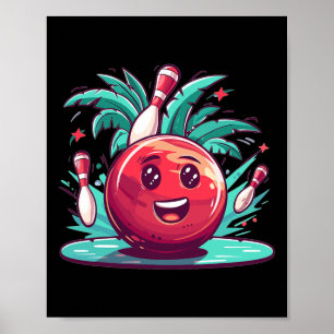 Cute Bowling Art I Kids Bowling  Poster