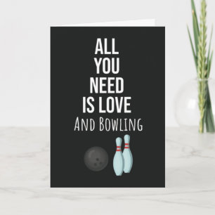 Cute Bowling Cards Bowler Strike Ball Sport