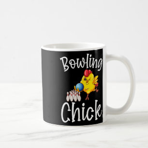 Cute Bowling Chick Funny Bowler Bowl Game Enthusia Coffee Mug