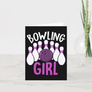 Cute Bowling Girl Funny Bowler Enthusiast Outfit W Card