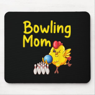 Cute Bowling Mum Funny Bowler Bowl Game Enthusiast Mouse Pad