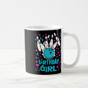 Cute Bowling Party Birthday Girl Kids Pins Bowler Coffee Mug