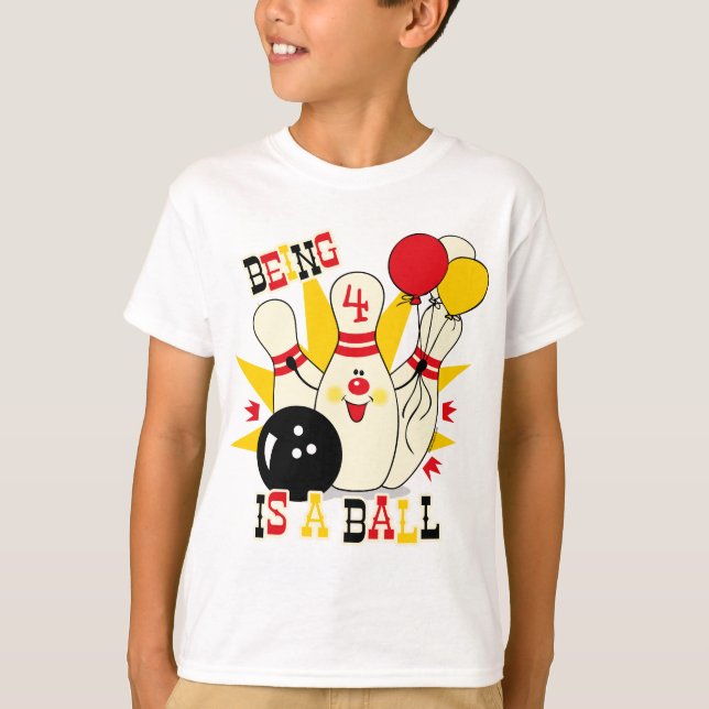 Cute Bowling Pin Birthday Shirt (Front)