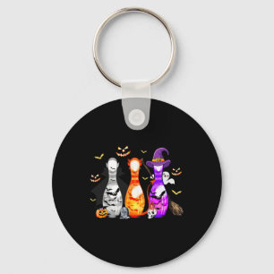 Cute Bowling Pin Halloween Spooky Costume Key Ring