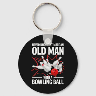 Cute Bowling Women Men Grandpa Bowler Team Bowlin Key Ring
