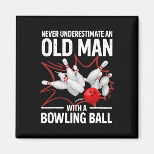 Cute Bowling Women Men Grandpa Bowler Team Bowlin  Magnet