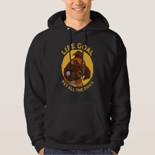 Cute Boxer Dog Accessories Life Goal Pet All The D Hoodie