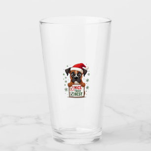 Cute Boxer dog Dog Christmas Nice Tried my Best ( Glass