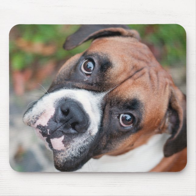 Cute boxer dog mouse pad (Front)